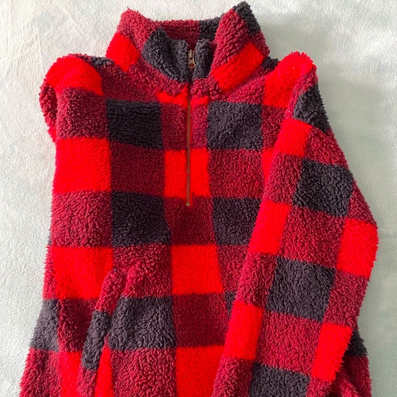 1/4 Zip Teddy Sweater - Picture 2 of 2